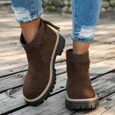 36-43 outono inverno Martin botas de salto grosso Casual antiderrapante botas curtas com cadarço botas curtas confortáve