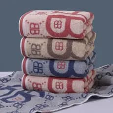 Feifei toalha de algodão espessada 35*75 fios tingidos Jacquard urso lembrança de casamento adulto toalha de rosto toalh