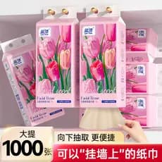 Azul flutuante grande saco pendurado toalha de papel tulipa acessível pele-amigável guardanapo de tecido Facial papel hi