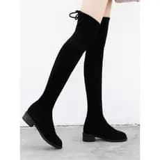 2026 Primavera Outono Novo Estilo Mais Magro Olhar Sobre O Joelho Botas Femininas Stovepipe Botas Elásticas Dedo Apontad