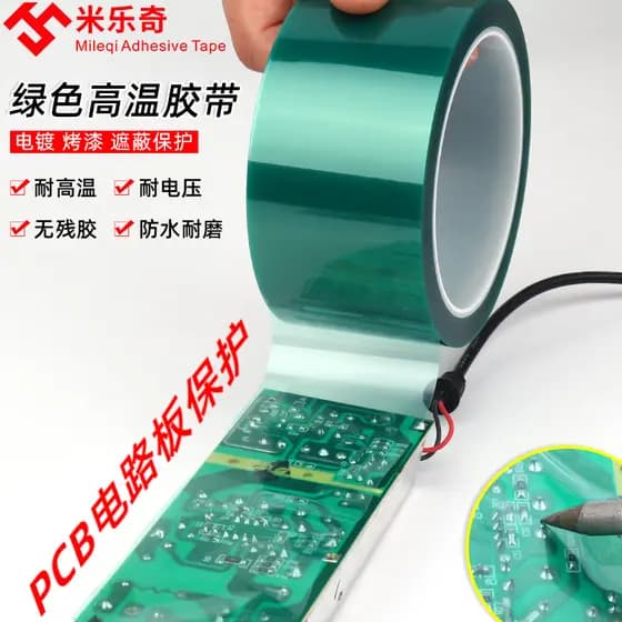 P PET Verde Resistente a Altas Temperaturas Fita de Silicone Vidro PCB Galvanoplastia Portas Janelas Pulverização Spray