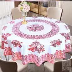 Toalha de mesa redonda grande espessada, à prova d'água, Anti-escaldante, à prova de óleo, PVC, estilo europeu, dourado,