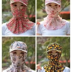 Escolha chá protetor solar chapéu verão guarda-sol chapéu feminino Rural subterrâneo trabalho Anti-poeira capa rosto pes