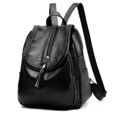 Mãe de meia-idade mochila feminina simples All-Match bolsa de couro feminina meia-idade idosos tia pequena mochila Gran