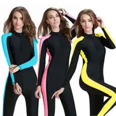 Maiô feminino de uma peça, venda imperdível, adulto, manga comprida, secagem rápida, surf, mergulho