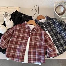 Meninos primavera outono usar camisas de manga comprida 2025 primavera roupas versão coreana crianças moda camisas bebê