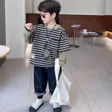 Roupas de outono para meninos 2022 influenciador frito rua moletom roupas infantis novo estilo infantil primavera outono