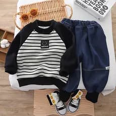 Moletom de lã para meninos outono inverno roupas 2023 novo estilo bebê Street Wear roupas influenciador das crianças ruf