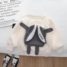 Moletom para meninos mais veludo engrossado roupas de inverno para bebês 2024 novo estilo infantil gola alta Top inverno
