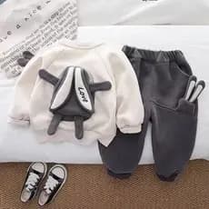 Menino bebê outono inverno terno novo estilo crianças estilo ocidental meninos inverno forro de lã engrossado versão cor