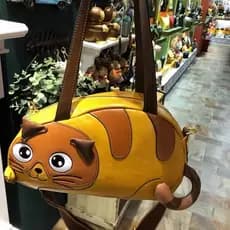 Bolsa de tempo de três gatos SAMMAO Melade Boneca de desenho animado Moda Casual de um ombro Bolsa feminina de grande ca