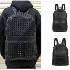 Europeu americano moda Casual das mulheres dos homens mochilas exclusivas rebites sacos estilo Preppy influenciador saco