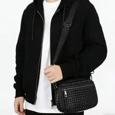 2025 estilos Street Wear bolsa de ombro exclusiva locomotiva Diagonal nicho masculino indústria pesada bolsa de ombro re