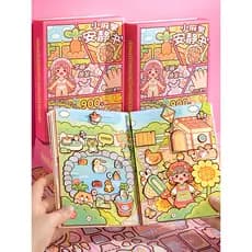 Little Mochi Livro Silencioso Novo Estilo Menina Presente de Ano Novo Criativo Pequeno Presente Brinquedo Infantil Adesi