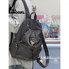 Japonês Polka Dot mochila feminina High-End nicho leve saco de escalada ao ar livre lazer All-Match viagem Commuter moch