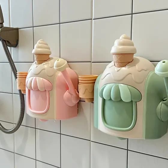 Simulação sorvete bolha fabricante meninos meninas infantil banho brinquedos banheiro crianças jogando água interativa