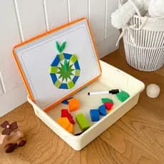 Tangram quebra-cabeça magnético blocos de construção inteligência 3 a 6 anos brinquedos educativos para crianças bebê 2