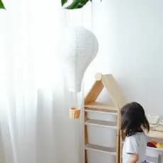 Nordic ins quarto das crianças tecido artesanal balão de ar quente ornamentos decoração para casa balão abajur pingente
