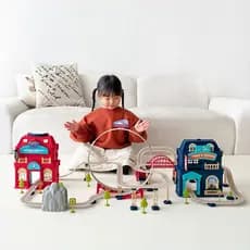 Coreia coreia ins crianças variedade pista trem brinquedo carro elétrico menino educacional corrida presente de aniversá