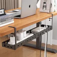 Organizador de cabos de mesa, caixa organizadora de cabos de dados, soquete de fio de mesa, prateleira de roteador sob a