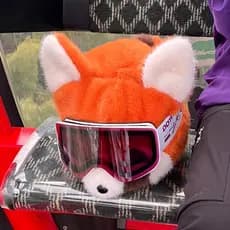Pequeno Panda capacete de esqui capa raposa Nick chapéu das mulheres dos homens mesmo capacete capa Anti-colisão folhead