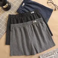 Calças de seta de algodão roupa interior masculina boxer Plus Size estilo boxer roupa interior masculina casa pijama cal