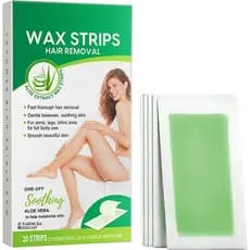 As tiras de cera depilatórias removem de forma suave e rápida os pelos do rosto, corpo, braços, pernas, axilas e área do