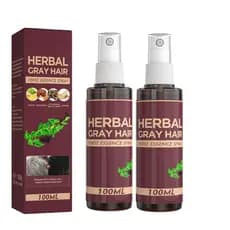 Essência em Spray para Reversão de Cabelos Grisalhos à Base de Ervas, Natural, Suave, Sem Fragrância, Spray, Para Todos