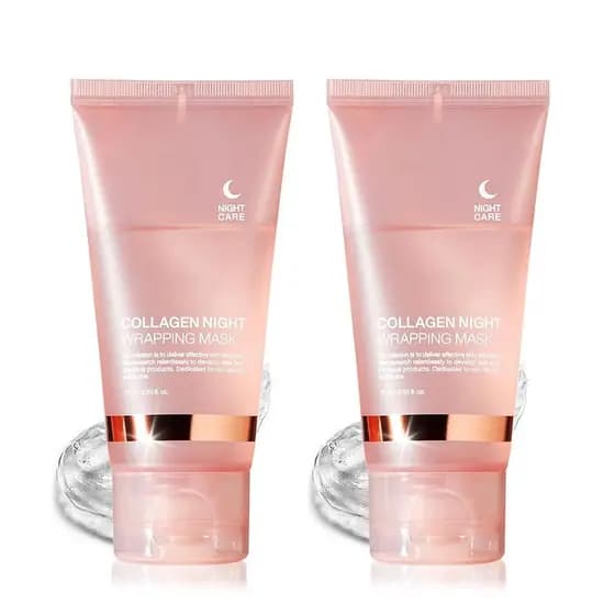 Máscara Facial Coreana Quia, Máscara Noturna de Colágeno, Máscara Facial Noturna de Colágeno para Mulheres (2)