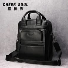 Nova bolsa masculina de couro genuíno Vertical saco do mensageiro bolsa de ombro primeira camada de couro negócios Casua