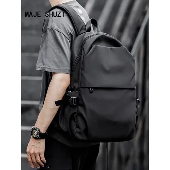 MAJE SHUZI Mochila moderna masculina Casual à prova d'água bolsa de viagem bolsa para computador mochila escolar de estu