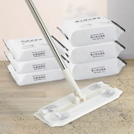 Vassoura de sucção de cabelo, ferramenta útil de limpeza eletrostática, papel descartável para remoção de poeira, esfreg