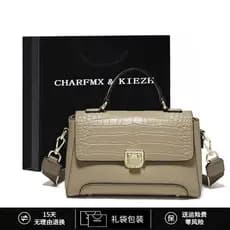CHARFMX & KIEZH Bolsa Feminina 2025 Novo Estilo Bolsa Mensageiro de Couro Genuíno Moda High-End Sensação Portátil Ombro