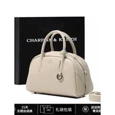 CHARFMX & KIEZH Bolsa Feminina Couro Genuíno 2026 Novo Estilo All-Match Moda Simples Commuter Bolsa Mensageiro de Ombro