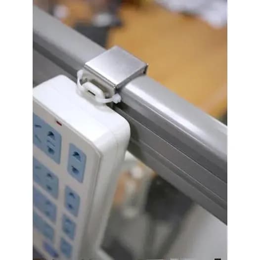 Rack de tira de energia para tela de escritório/gancho de telefone/gancho multiuso/Plug-In de extensão de tela/aço inoxi