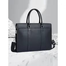 Bolsa de couro genuíno de negócios masculina combinação bloqueio maleta padrão de crocodilo bolsa transversal de grande