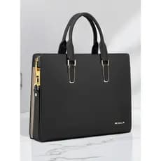 Maleta masculina de negócios couro genuíno impressão digital desbloquear bolsa grande capacidade simples computador saco