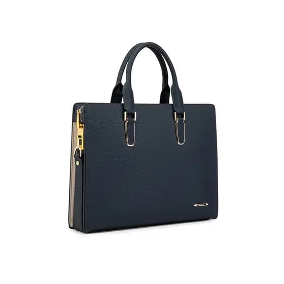 Bolsa masculina de couro genuíno novo estilo impressão digital desbloquear pasta código de negócios bloqueio computador