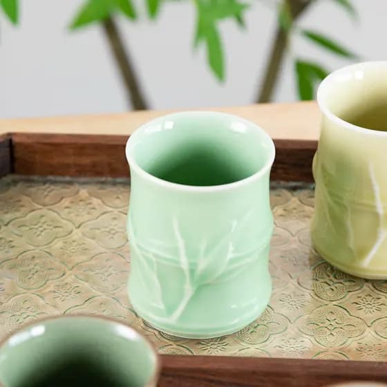 Celadon xícara de chá doméstica cerâmica Kung Fu conjunto de chá xícara de chá pessoal dedicado xícara de chá mestre bam