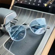 Pequeno pequeno padrão V bom requintado transparente azul influenciador estilo Ultra-transparente masculino feminino ócu