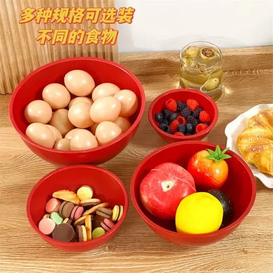 [Lista GOURMET Yuan] Microondas [Sem BPA] Saladeira Doméstica Conjunto de Quatro Peças Tigela para Conservação Fresca
