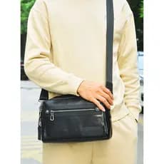 2026 novo estilo bolsa mensageiro masculina bolsa de ombro masculina de grande capacidade bolsa de ombro funcional de ne