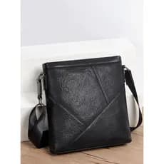 Couro genuíno de grande capacidade Commuter vegetal curtido couro macio ombro mensageiro saco simples masculino 2