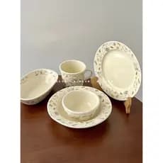 Miss Sugar Cream Style HelloKity Conjunto de talheres de cerâmica para uma pessoa Prato de comida ins Prato de jantar fo