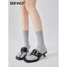 Cinza Split-Toed meias femininas verão fino meados de tubo meias estilo Ballet pilha meias com Flip-Flops verão luz resp