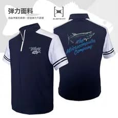 Terno de pesca camisa Polo masculina verão de secagem rápida manga curta camiseta gola alta topo meio zíper isca sol