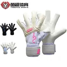 LONGSTAR Longshida luvas de goleiro profissional 4mmSGP costura interna meio tubo dedo adulto crianças goleiro de futebo