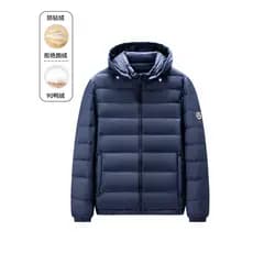 2025 novo estilo outono inverno curto masculino feminino leve jaqueta Casual destacável com capuz cor sólida jaqueta à p