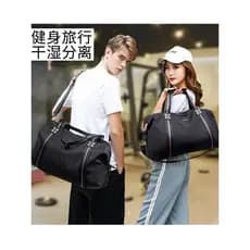 Wolf domínio Bolsa de viagem masculina Bolsa de ginástica feminina Separação seca e úmida Bolsa de bagagem de mão de cur