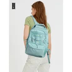 Lobo domínio mochila feminina Casual versão coreana mochila de grande capacidade estudantes do ensino médio do ensino mé